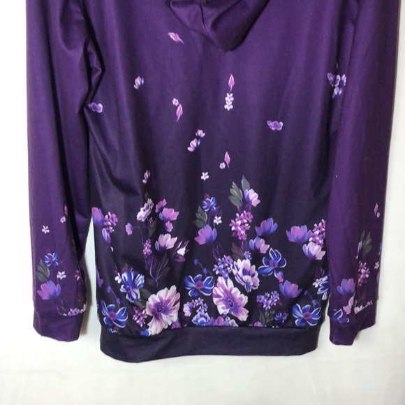 Unbranded purple floral hoodie - Picture 6 of 10